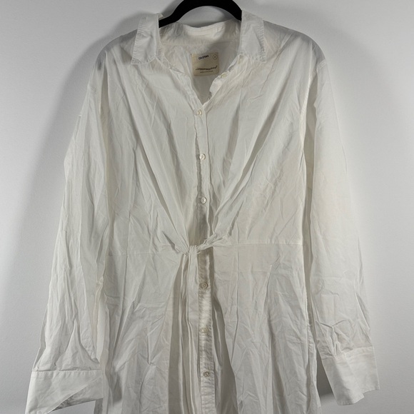 NWOT Unsubscribed White Mini Shirt Dress - Picture 2 of 7